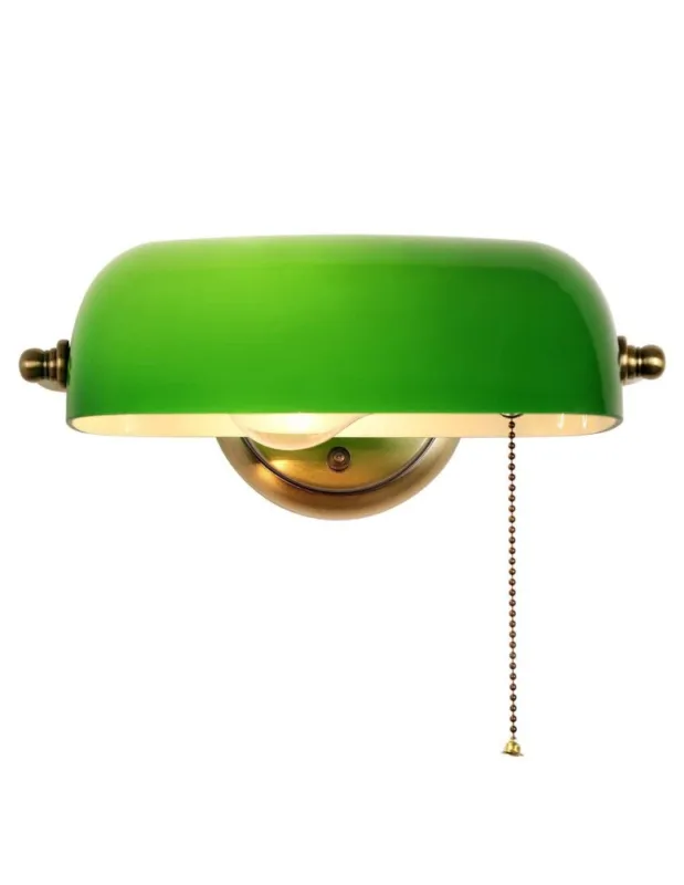 Abigali Kinkiet Bankierka E27 vintage zielony BANKER-K-G-E27 Kup online