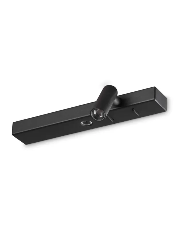Ideal Lux Lampa Ścienna BONNE NUIT-2 AP NERO Czarny 336817 Okazja