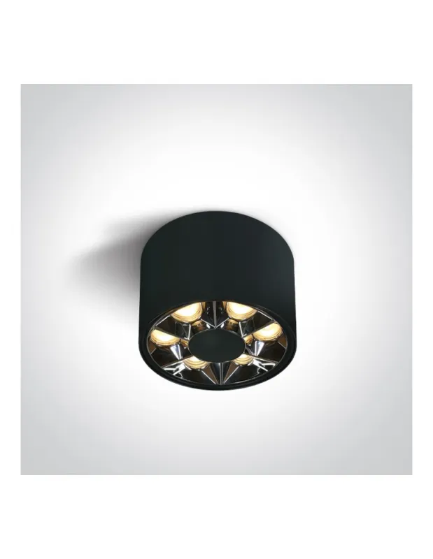 Cena promocyjna One Light TUBOS 77 sufitowa 6W 3000K czarny 12106X/B/W