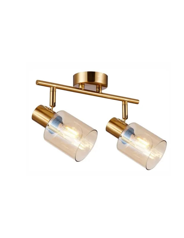 Dodaj do koszyka Italux Santia Reflektorek/Spot 2xE14 40W Mosieżny SPL-65342-2-BRO-AMB