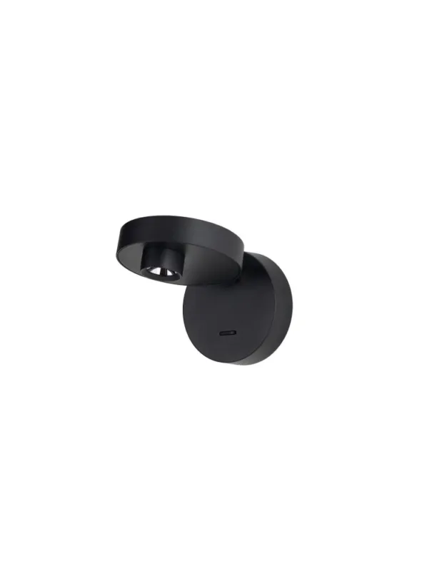 Promocja Azzardo ISEO WALL BK Czarny Mat 1xLED Kinkiet Regulowany z Włącznikiem AZ5631