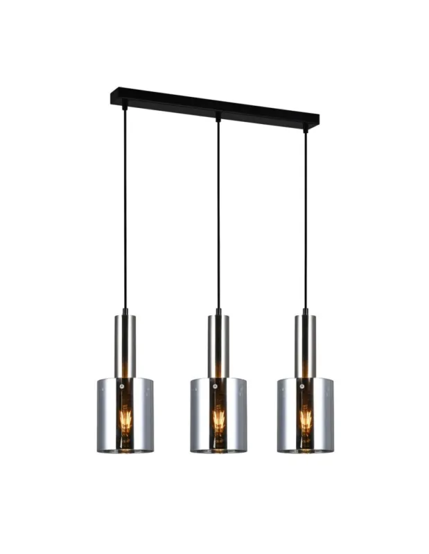 Szybka dostawa Kup Teraz! Italux Sardo 3xE27 - Elegancka Lampa Wisząca, Nikiel Sat