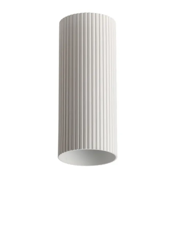 Dostępne od ręki Azzardo LUCAS RIBBED TUBE 30 WH Biały Klosz Ryflowany Tuba do Skompletowania Lampy AZ6139