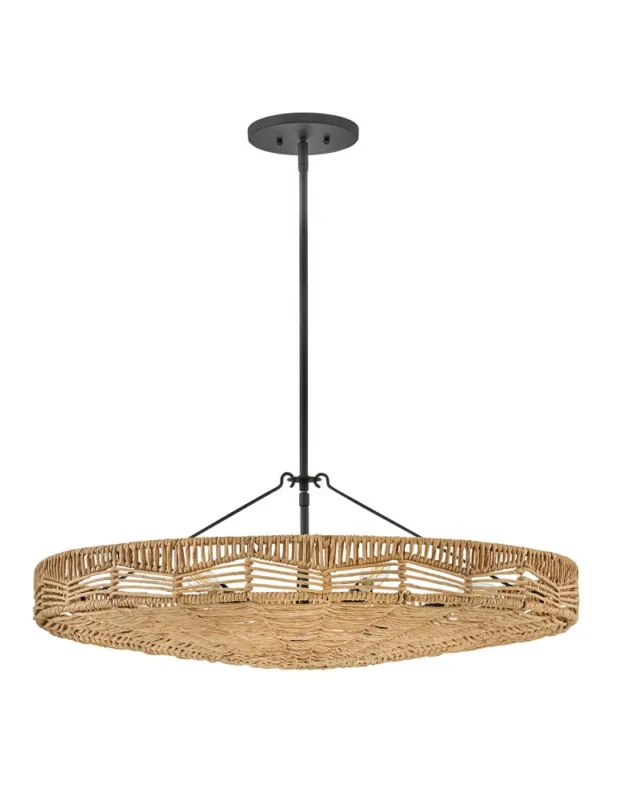Quintiesse Lampa wisząca Ophelia 6 źródeł światła Czarny, karmelowy beż Elstead Lighting QN-OPHELIA-6P-BK-CAM Rabat