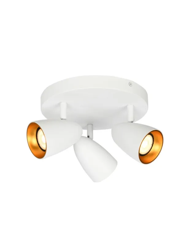 Italux Tino Reflektorek/Spot 3xGU10 10W Biały, złoty SPL-36748-3R-WH-GD Tani