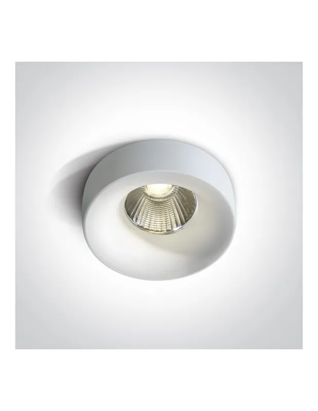 One Light SIDIRO wpust stały 12W 3000K biały IP65 10112R/W/W Rabat