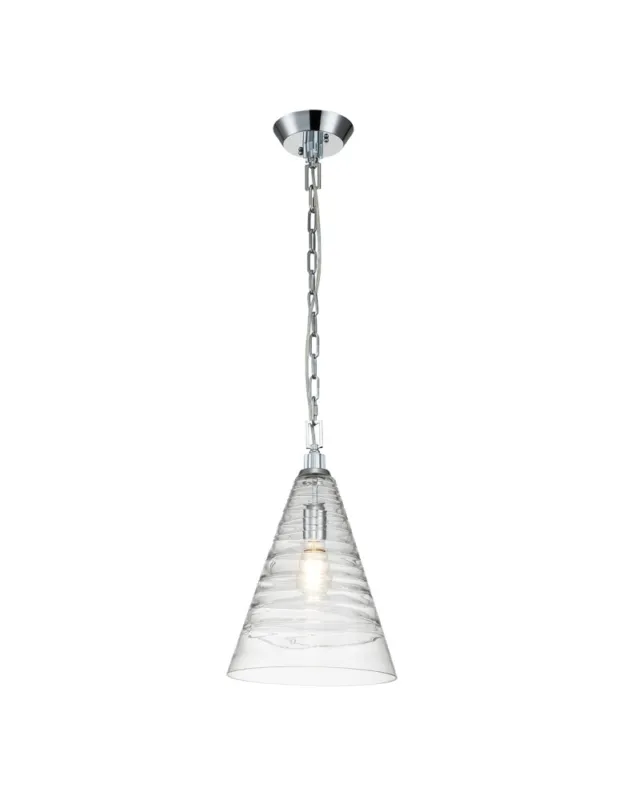 Wysoka jakość Quintiesse Lampa wisząca Elmore - 1 źródło światła - Polerowany chrom Elstead Lighting QN-ELMORE-P-PC