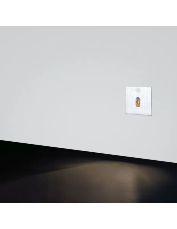 Nie przegap ELKIM Lighting LESEL 001 XL z cz. ruchu Power LED 1W Biała ciepła 3000K Aluminium szczotkowane 100102108CR