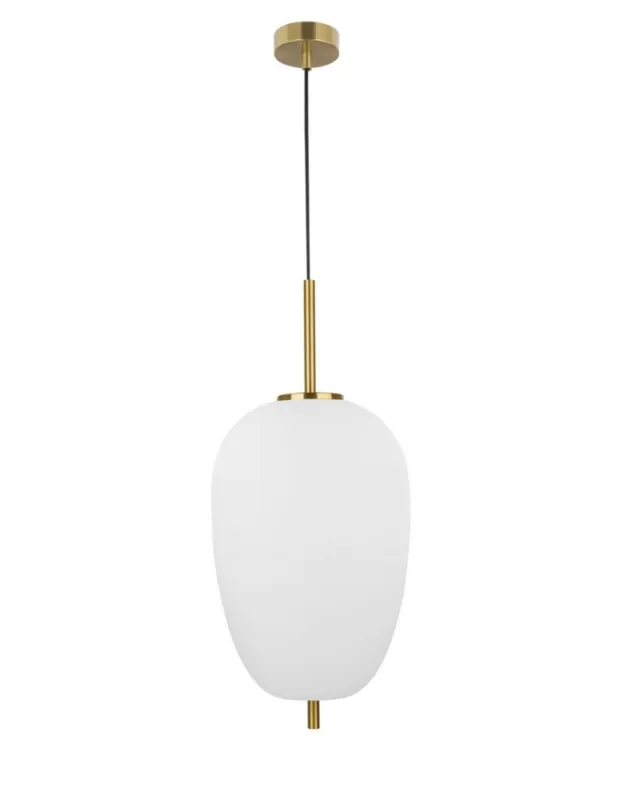 Promocja Luces Exclusivas PILAR Wisząca 1xE27 LED biały/antyczny mosiądz LE41756