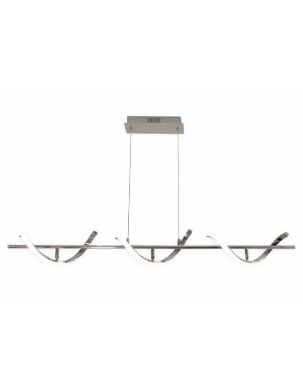 Nowość Abruzzo Lampa wisząca Chrom 30W 110cm Spirali 2 ABR-LAZZA-30W