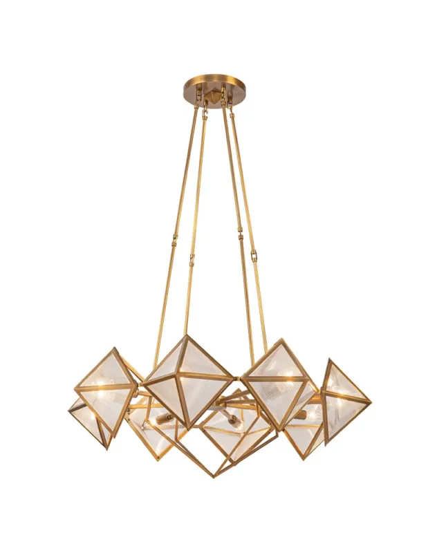 Cena promocyjna Quintiesse Żyrandol Cairo 8 źródeł światła Vintage mosiądz Elstead Lighting QN-CAIRO8-VBS-CR