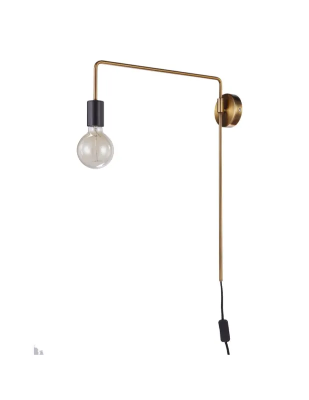 Ostatnie sztuki ITALUX Moniq Kinkiet E27 1x60W Czarny/Złoty MB-BR1721402-W1-G kolory-swiatla.pl