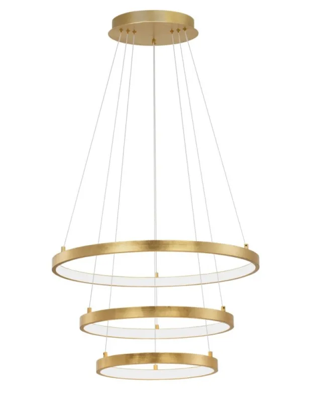 Luces Exclusivas NUEVE Wisząca LED 83W 4980lm 3000K Ściemnialna złoty (struktura niejednolita) LE41709 Sprawdź teraz
