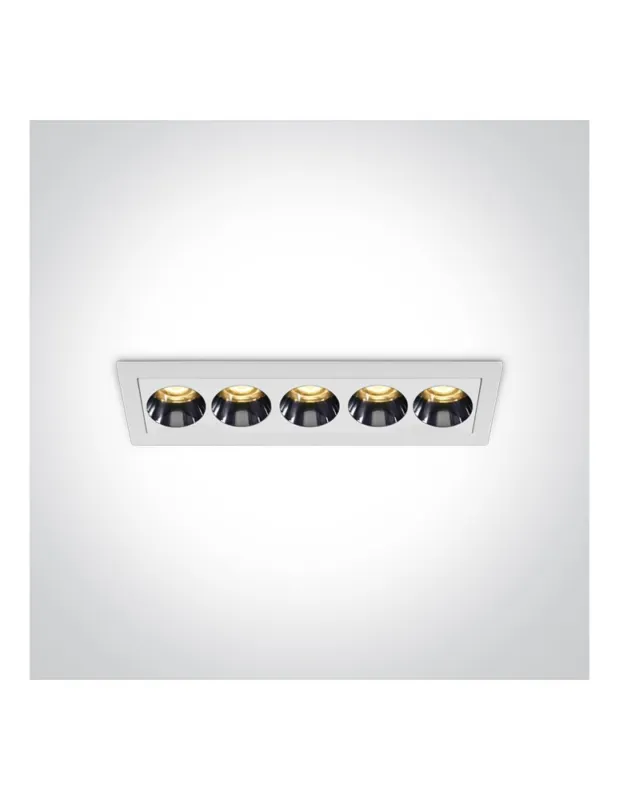 Promocja One Light FERO 5 wpust stały 12W 3000K biały 50012H/W/W