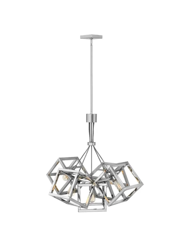 Ograniczona ilość Quintiesse Latarnia wisząca Ensemble - 5 źródeł światła - Polerowany nikiel Elstead Lighting QN-ENSEMBLE5P-PN