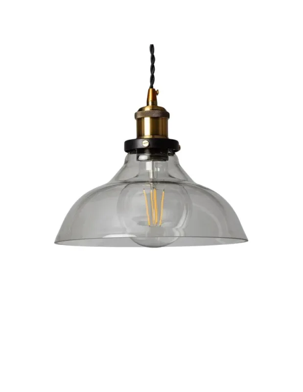 Abruzzo Lampa Wisząca Szklana Retro 25cm E27 Hinti ABR-SLWH Ekspresowa dostawa