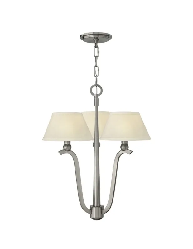Elstead WHITNEY (HK) Żyrandol E14 3x60W Nikiel HK-WHITNEY3 kolory-swiatla.pl Szybka wysyłka