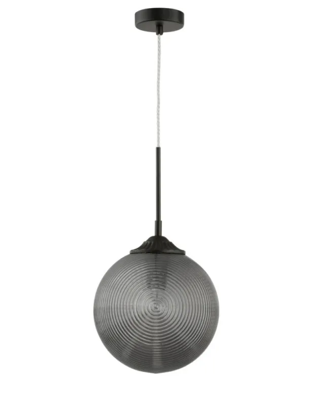 Luces Exclusivas ARJONA Wisząca 1xE27 LED szary dymiony/czarny LE41877 Wyprzedaż
