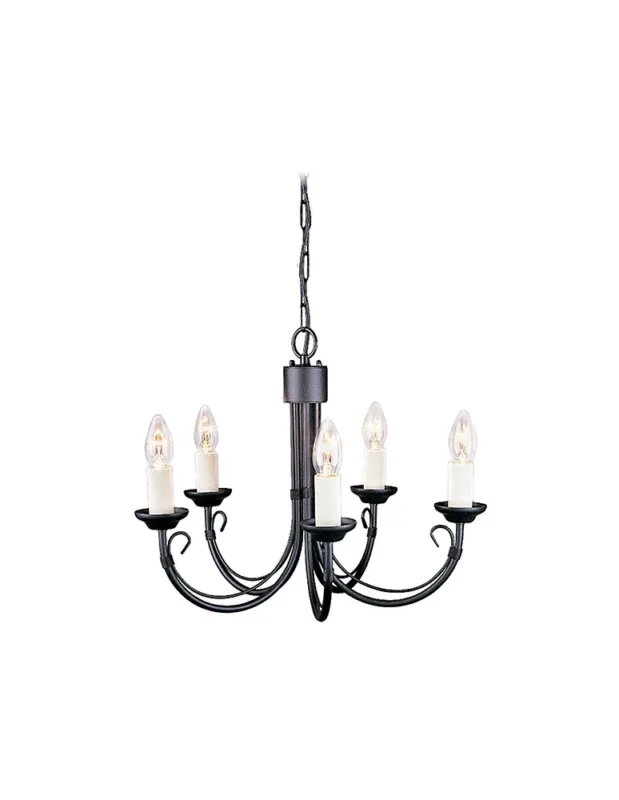 Elstead Lighting Interior Wisząca CHARTWELL 5x60W E14 CH5 BLACK kolory-swiatla.pl Zamów teraz