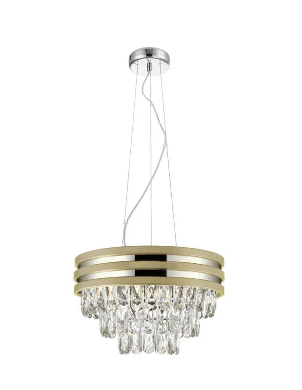 Tani Zuma Line Naica Lampa Wisząca Złota/Gold 4xE14 Złoty Matowy P0525-04A-F4V6 kolory-swiatla.pl