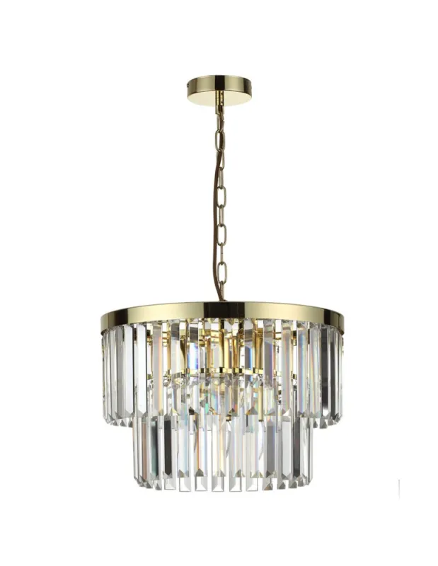 Darmowy zwrot Light Prestige Vetro lampa wisząca antyczne złoto LP-2910/5P AGD 5xE14 antyczne złoto