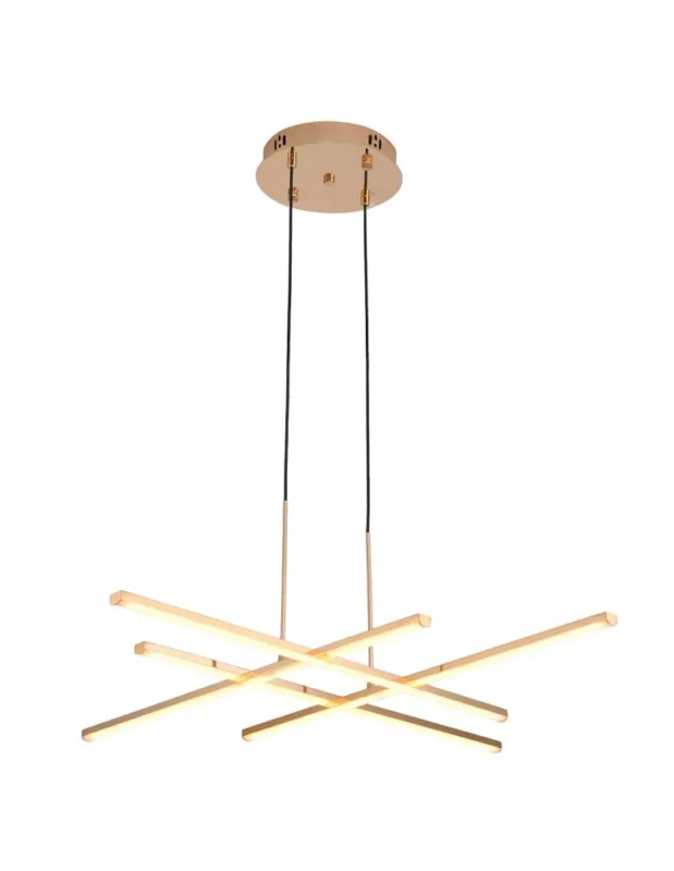 Niska cena Step Into Design Lampa wisząca CRISS CROSS LED złota 78 cm ST-MD240406-4 gold