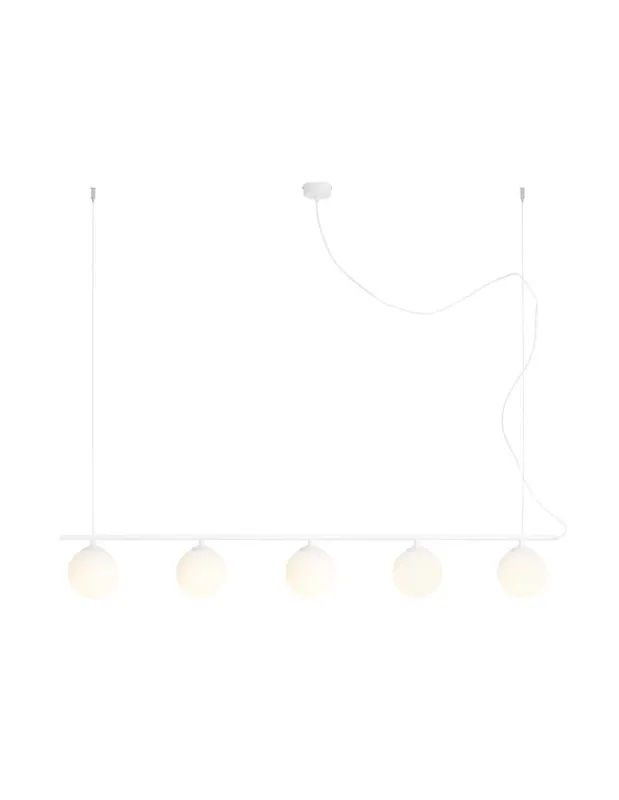 Wyjątkowa oferta Aldex Lampa Wisząca Beryl Glass 5 White 5 x max 10W LED (1006F) kolory-swiatla.pl