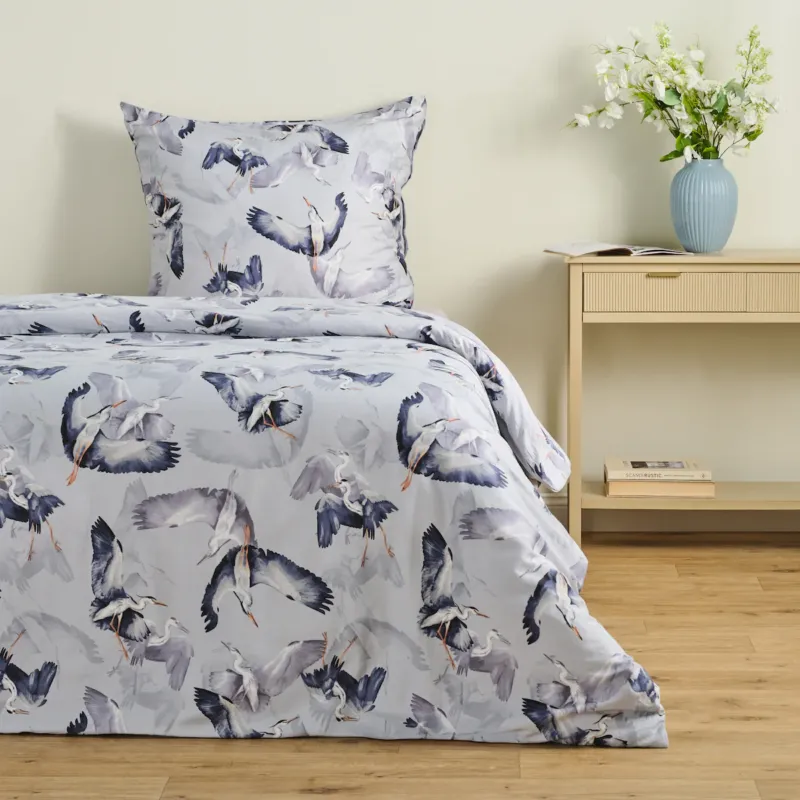 Hit cenowy Komplet pościeli z bawełny satynowej Herone 140x200 cm z 1 poszewką 70x80 -