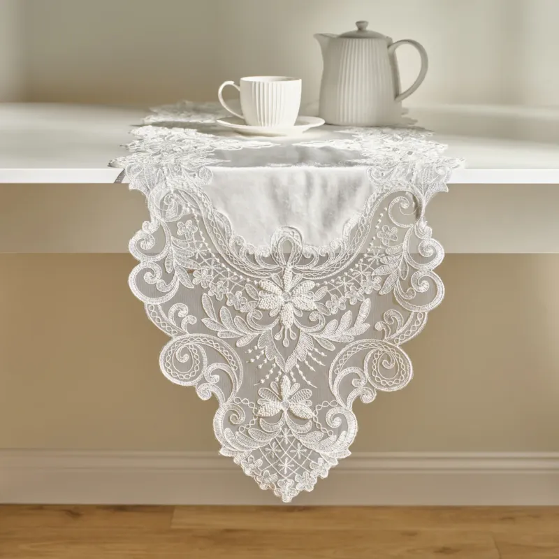 Bieżnik Haftowany Perlis 43x155 cm - Oferta limitowana