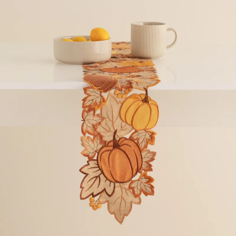 Bieżnik Haftowany Pumpkin latte 18x158 cm - Tylko do końca tygodnia