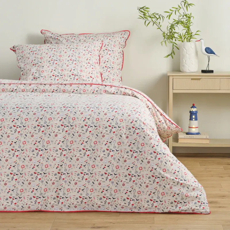 Do wyczerpania zapasów Komplet pościeli bawełnianej Pelora 200x220 cm z 2 poszewkami 70x80 -