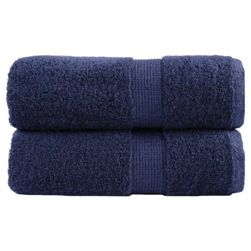 vidaXL Ręczniki myjące Premium SOLUND 2 szt. Granatowe 30x30cm 600gsm - Ostatnie sztuki