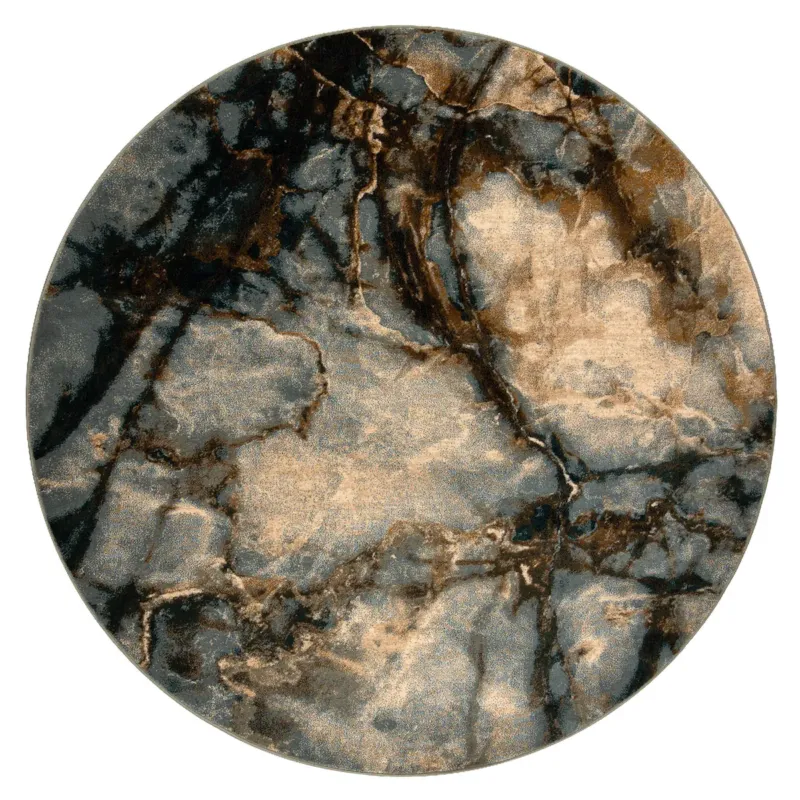 Dywan wełniany OMEGA ELIAN koło Marmur iron koło 135 cm - Bezpieczna płatność