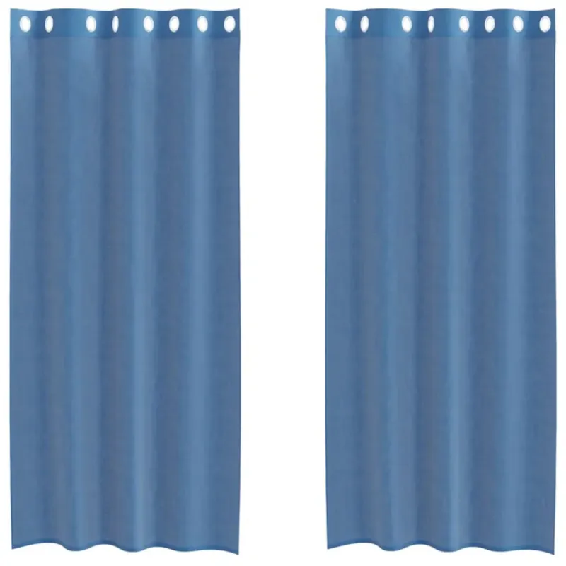 vidaXL Zasłony woalowe z przelotkami 2 szt. Royal Blue - Ostatnie sztuki