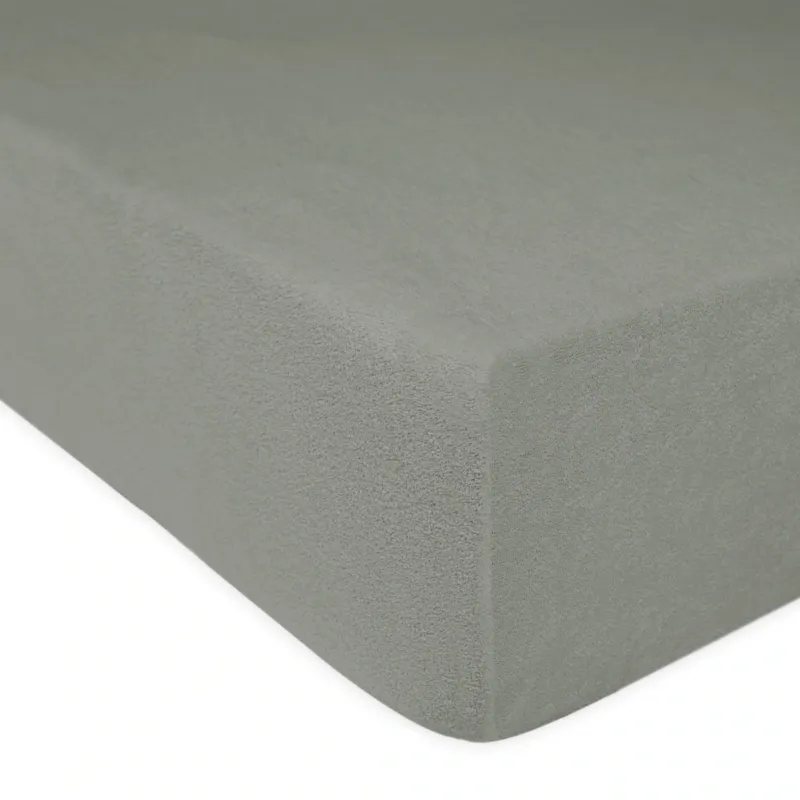 Sprawdź teraz Prześcieradło z bawełny frotte z gumką 160x200 kolor szary PREMIUM -