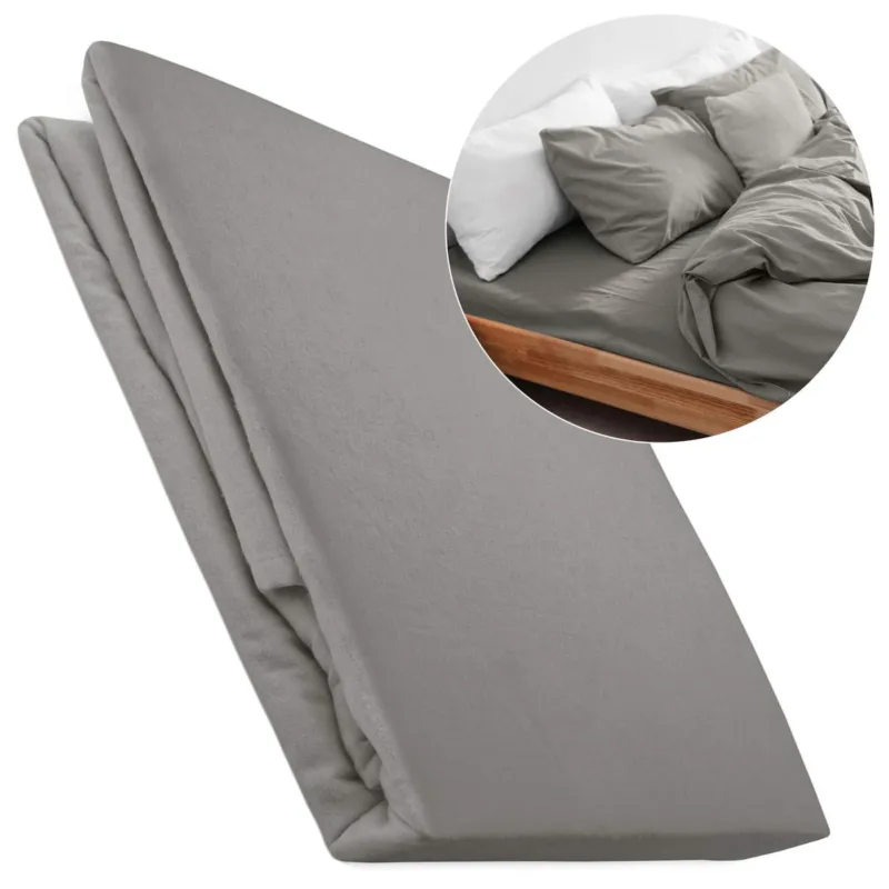Oferta Prześcieradło flanela z gumką 200x220 kolor szary -