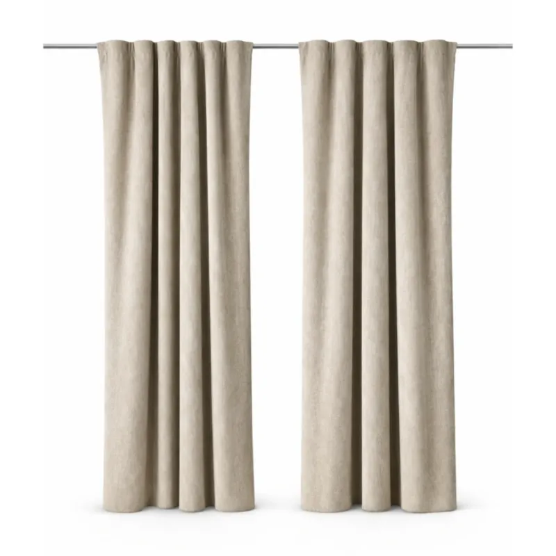 Gruba zasłona welurowa w kolorze taupe - 140x250 cm Do wyczerpania zapasów