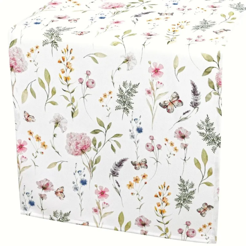 Zamów dziś Bieżnik plamoodporny w kwiaty Minos O1 - 40x140 cm