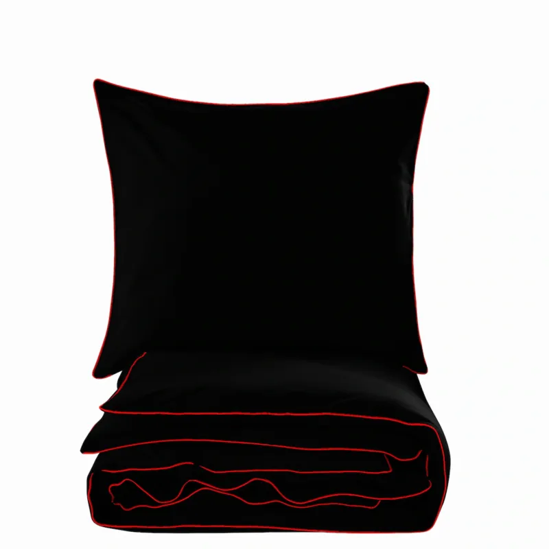 Komplet Pościeli Basic Z Lamówką 140X200 Z Poduszką 70X80 - 140x200 cm Wybór klientów