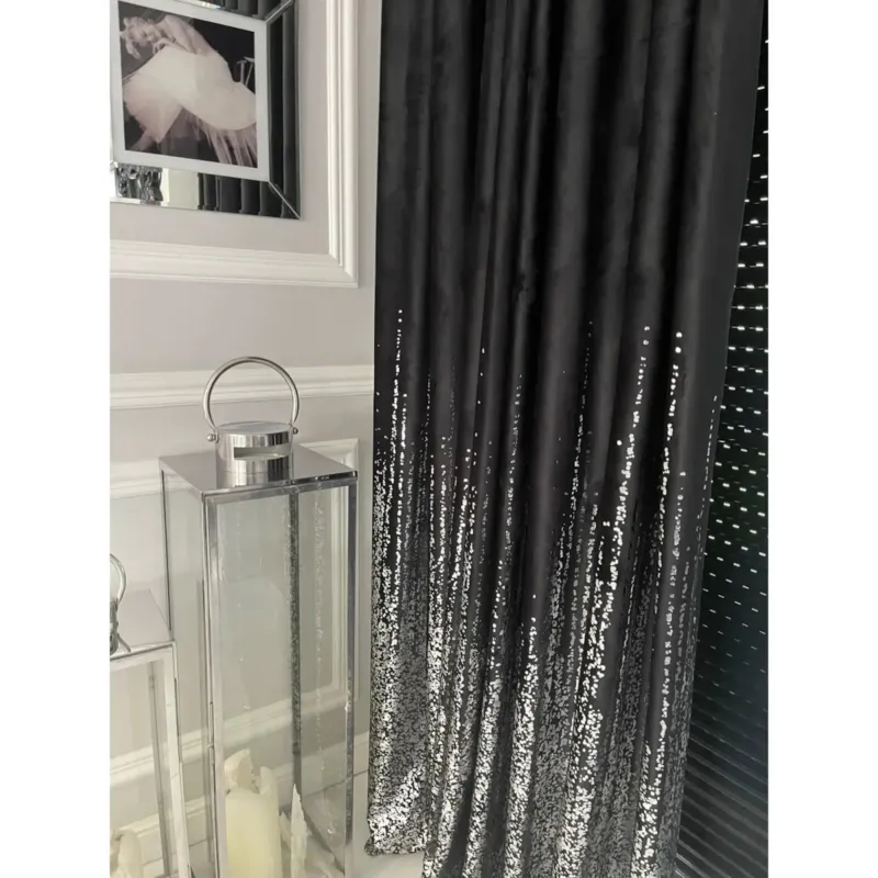 zasłona welurowa srebrna mgła 140x270 cm na taśmie - 140x270 cm Oferta czasowa