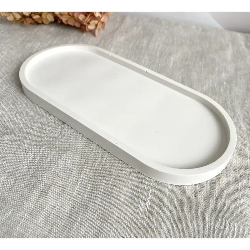 Oferta Podstawka/ taca do świec dekoracyjna z gipsu 230x100mm -