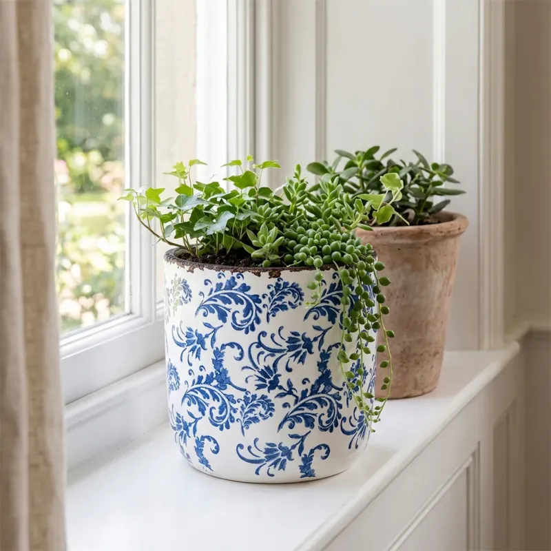 Ostatnie sztuki DONICZKA CERAMICZNA 20cm DUŻA NA BALKON TARAS KWIATY BONSAI DO DOMU OSŁONKA -