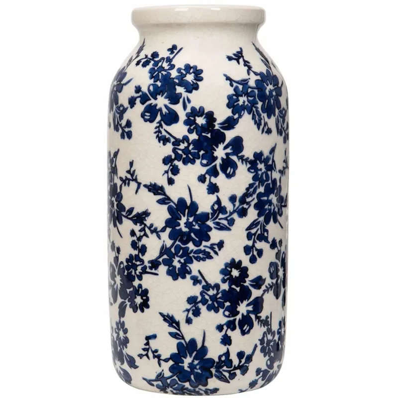 WAZON DZBANEK WYSOKI 32cm CERAMICZNY NA KWIATY BIAŁY do salonu sypialni - Okazja