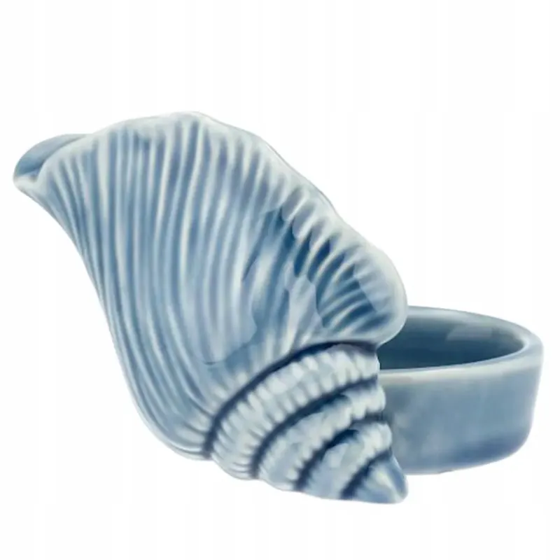 Cena promocyjna ŚWIECZNIK NA TEALIGHT CERAMICZNY MUSZLA MUSZELKA MARYNISTYKA DO DOMU SALONU -