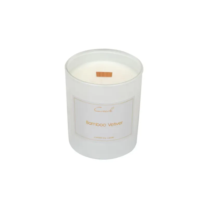 Bamboo Vetiver- 160 gram ekologiczna naturalna świeca sojowa - Wyjątkowa oferta