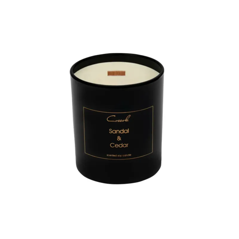 Do wyczerpania zapasów Sandal & Cedar- 160 gram ekologiczna naturalna świeca sojowa -