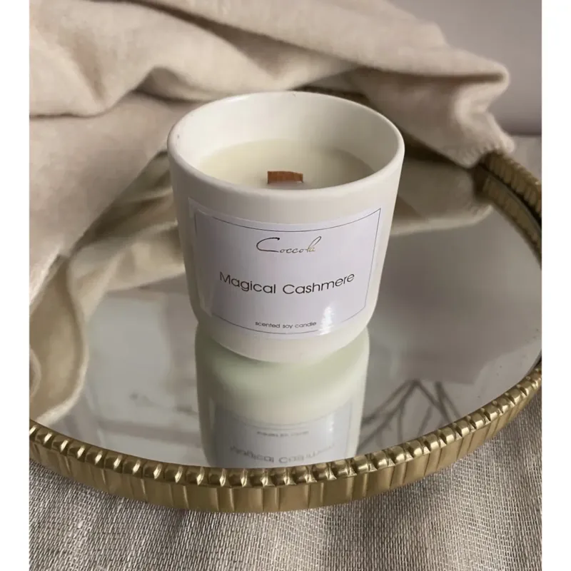 Darmowy zwrot Magical Cashmere- 135 gram ekologiczna naturalna świeca sojowa naturalna -