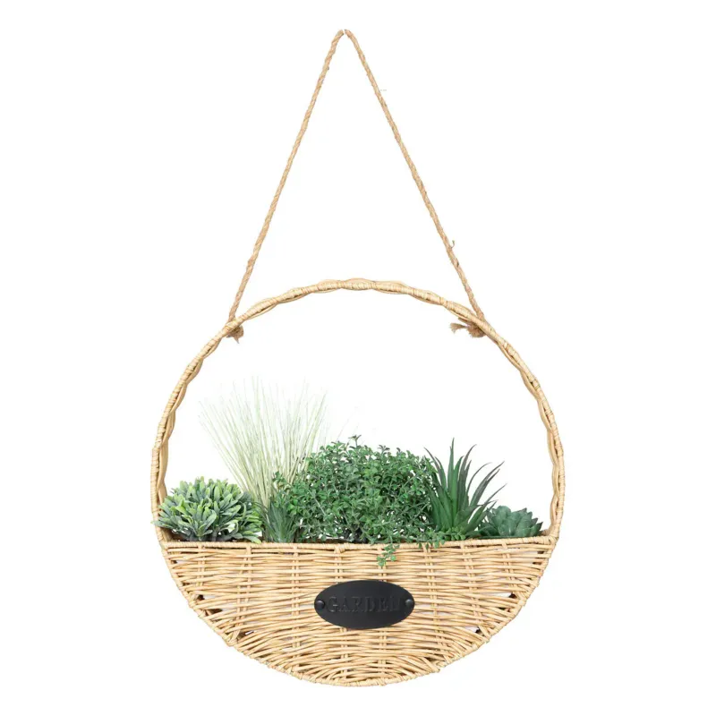 Bestseller Sztuczna roślina wisząca w wiklinowym koszyku Ø 40 cm -