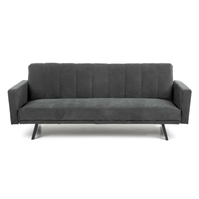 SOFA TAPICEROWANA Flow szara METALOWE NÓŻKI z przeszyciami - Bezpieczne zakupy