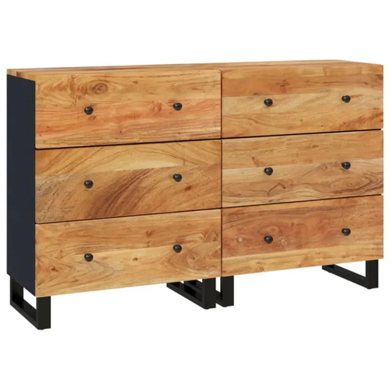 Nie przegap vidaXL Szafki, 2 szt., 60x33x75 cm, lite drewno akacjowe -
